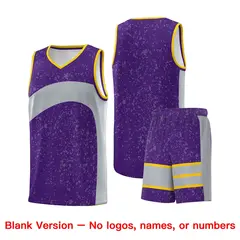 Purple Light Gray Dot Graffiti Irregular Pattern Basketball Jersey 7