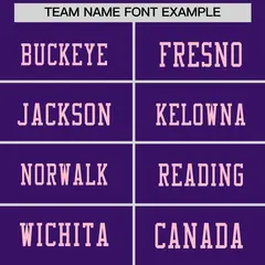 Purple Light Pink Sequin Lettering Football Jersey 3