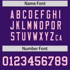 Purple Light Pink Sequin Lettering Football Jersey 4