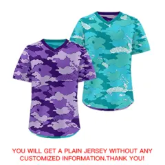 Purple Light Purple Bright Green Camo Reversible Pullover Baseball Jersey 9