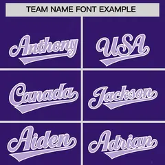 Purple Light Purple Floral Gradient Full Button Baseball Jersey 3