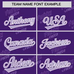 Purple Light Purple Graffiti Full Button Baseball Jersey 3