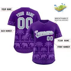 Purple Light Purple Graffiti Pattern Bossinia Baseball Jersey 2