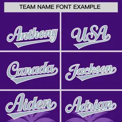Purple Light Purple Graffiti Pattern Bossinia Baseball Jersey 3
