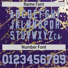 Purple Light Purple Metallic Gold Splatter Baseball Jersey 5