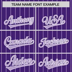 Purple Light Purple Pinstripe Raglan Full-Snap Letterman Baseball Jacket 3