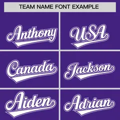 Purple Light Purple-White Raglan Full-Snap Varsity Letterman Jacket 5