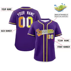 Purple Maverique Pride Month Baseball Jersey 2