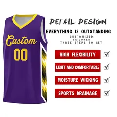 Purple Mosaic Gradient Fashion Basketball Jersey Uniform 2