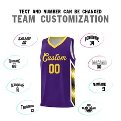 Purple Mosaic Gradient Fashion Basketball Jersey Uniform 4