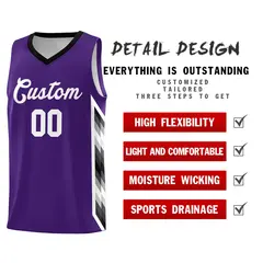 Purple Mosaic Gradient Fashion Basketball Jersey Uniform 2
