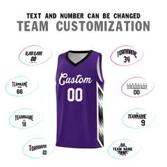 Purple Mosaic Gradient Fashion Basketball Jersey Uniform 4
