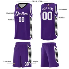 Purple Mosaic Gradient Fashion Basketball Jersey Uniform 5