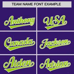 Purple Neon Green Floral Gradient Full Button Baseball Jersey 3