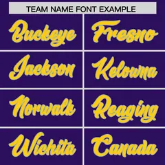 Purple Neon Green Gold Gradient Sides Football Jersey 3
