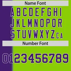 Purple Neon Green Gradient Stripe Two-Button Softball Jersey 4