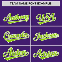 Purple Neon Green Grid Blur Pattern Baseball Jersey 3