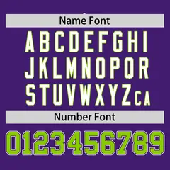 Purple Neon Green Half Stripe Authentic Baseball Jersey 4