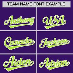 Purple Neon Green Side Camo Baseball Jersey 3