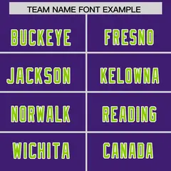 Purple Neon Green Side Stripe Authentic Football Jersey 3