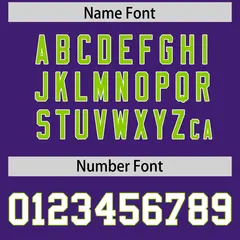 Purple Neon Green Side Stripe Authentic Football Jersey 4
