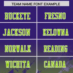Purple Neon Green Star Gradient Flag Football Jersey 3