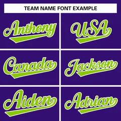 Purple Neon Green-White Raglan Varsity Letterman Full-Snap Jacket 3