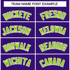 Purple Neon Green-White Raglan Varsity Letterman Full-Snap Jacket 3