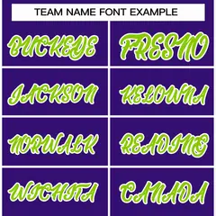 Purple Neon Green-White Raglan Varsity Letterman Full-Snap Jacket 3