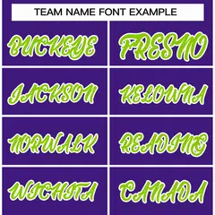 Purple Neon Green-White Varsity Full-Snap Letterman Jacket 3