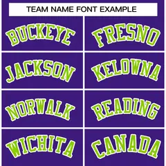 Purple Neon Green-White Varsity Full-Snap Letterman Jacket 3
