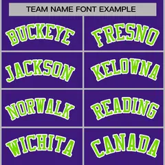 Purple Neon Green-White Varsity Full-Snap Letterman Jacket 5