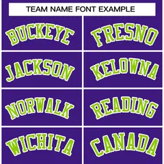 Purple Neon Green-White Varsity Full-Snap Letterman Jacket 5