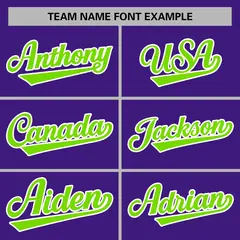 Purple Neon Green-White Varsity Full-Snap Letterman Jacket 5