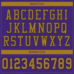 Purple Old Gold-Black Mesh Football Jersey 3