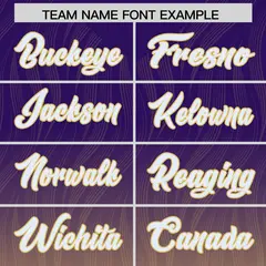 Purple Old Gold Gradient Outdoor Authentic Football Jersey 3
