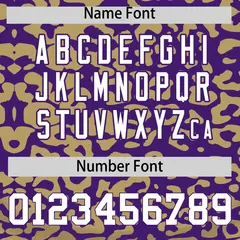 Purple Old Gold Leopard Print Baseball Jersey 4