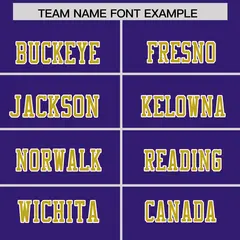 Purple Old Gold Shoulder Cut Two-Tone Flag Football Jersey 3