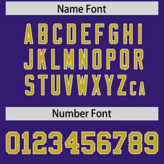 Purple Old Gold Shoulder Cut Two-Tone Flag Football Jersey 4
