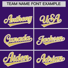 Purple Old Gold Side Camo Baseball Jersey 3