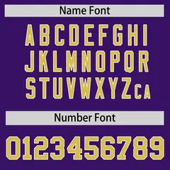 Purple Old Gold Side Camo Baseball Jersey 4