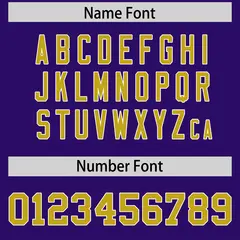 Purple Old Gold Split Graffiti Raglan Sleeve Baseball Jersey 4