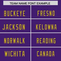 Purple Old Gold Square Neckline Football Jersey 3