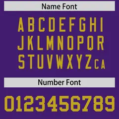 Purple Old Gold Square Neckline Football Jersey 4