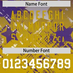 Purple Old Gold Star Gradient Flag Football Jersey 4