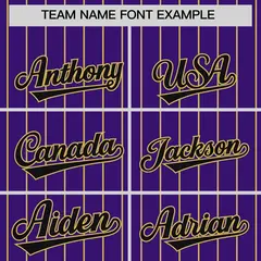 Purple Old Gold Stripe Raglan Sleeves Baseball Jersey 3