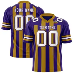 Purple Old Gold Thick Stripe Authentic Football Jersey