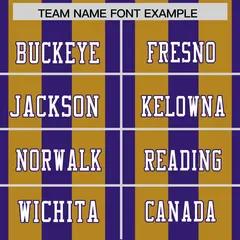 Purple Old Gold Thick Stripe Authentic Football Jersey 3