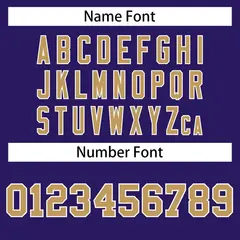 Purple Old Gold-White Classic Mesh Authentic Football Jersey 4