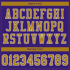 Purple Old Gold-White Classic Style Mesh Football Jersey 3